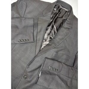 Brooks Brothers 1818 Madison Estrato Wool Mens Blazer Sport Coat 46L Plaid Italy